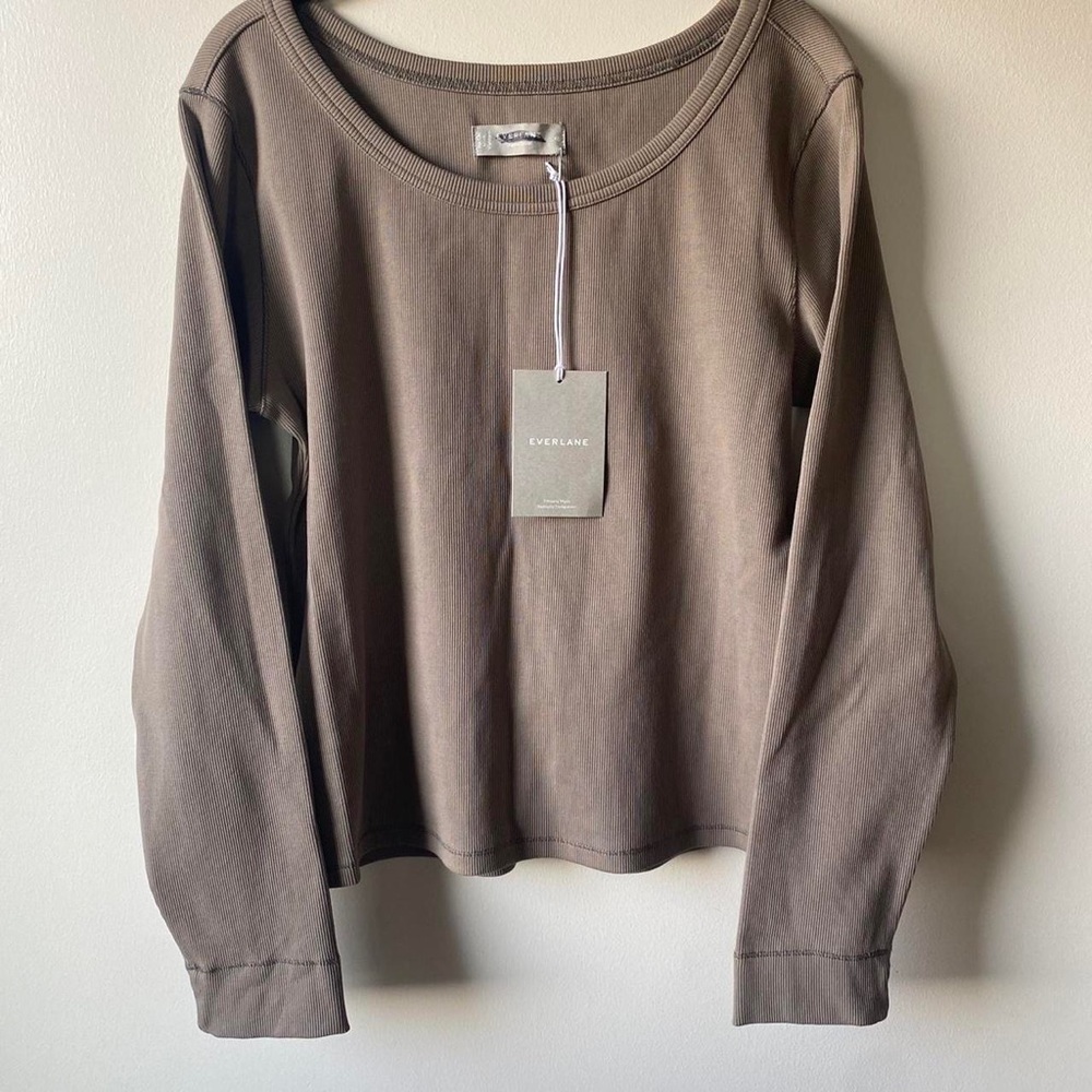 Everlane Ribbed Long Sleeve Top